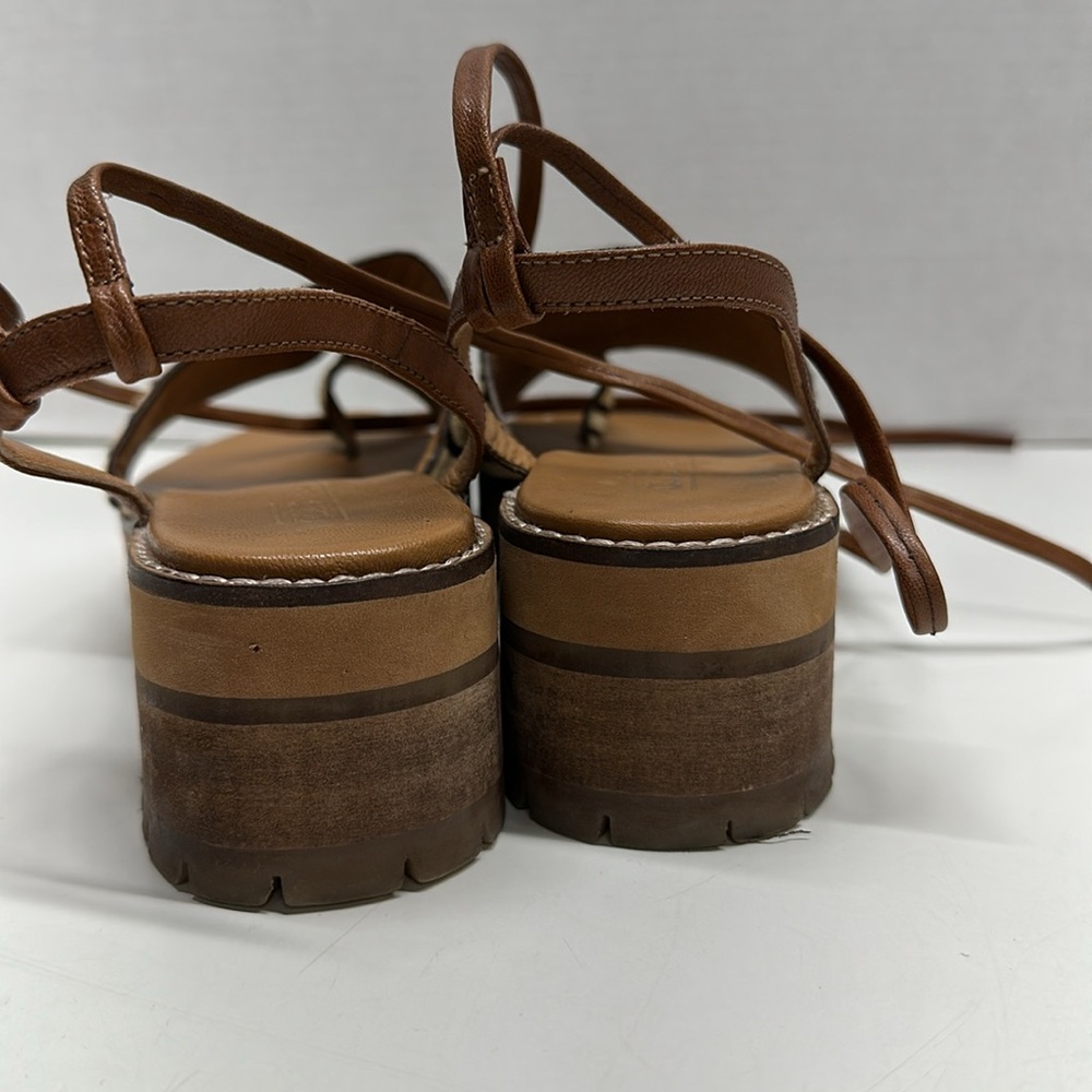 ASOS Cream and Brown Sandals with Chunky Platform - Picture 4 of 10